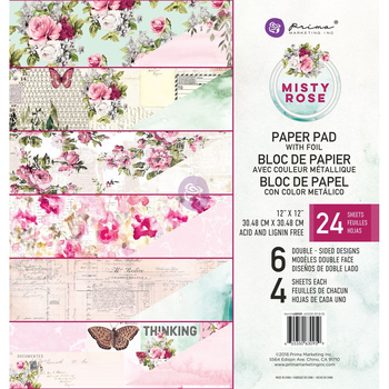 Paper Pad 30x30 Misty Rose Prima Marketing 24 hojas